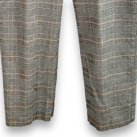 LL Bean Glen Plaid Flannel Trousers Preppy Old Money Classic Gray Pant 14P - Picture 7 of 11